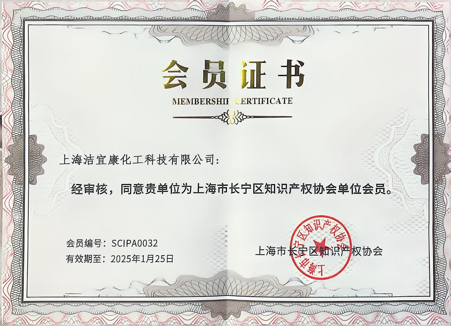 Shanghai Changning District Intellectual Property Association unit member